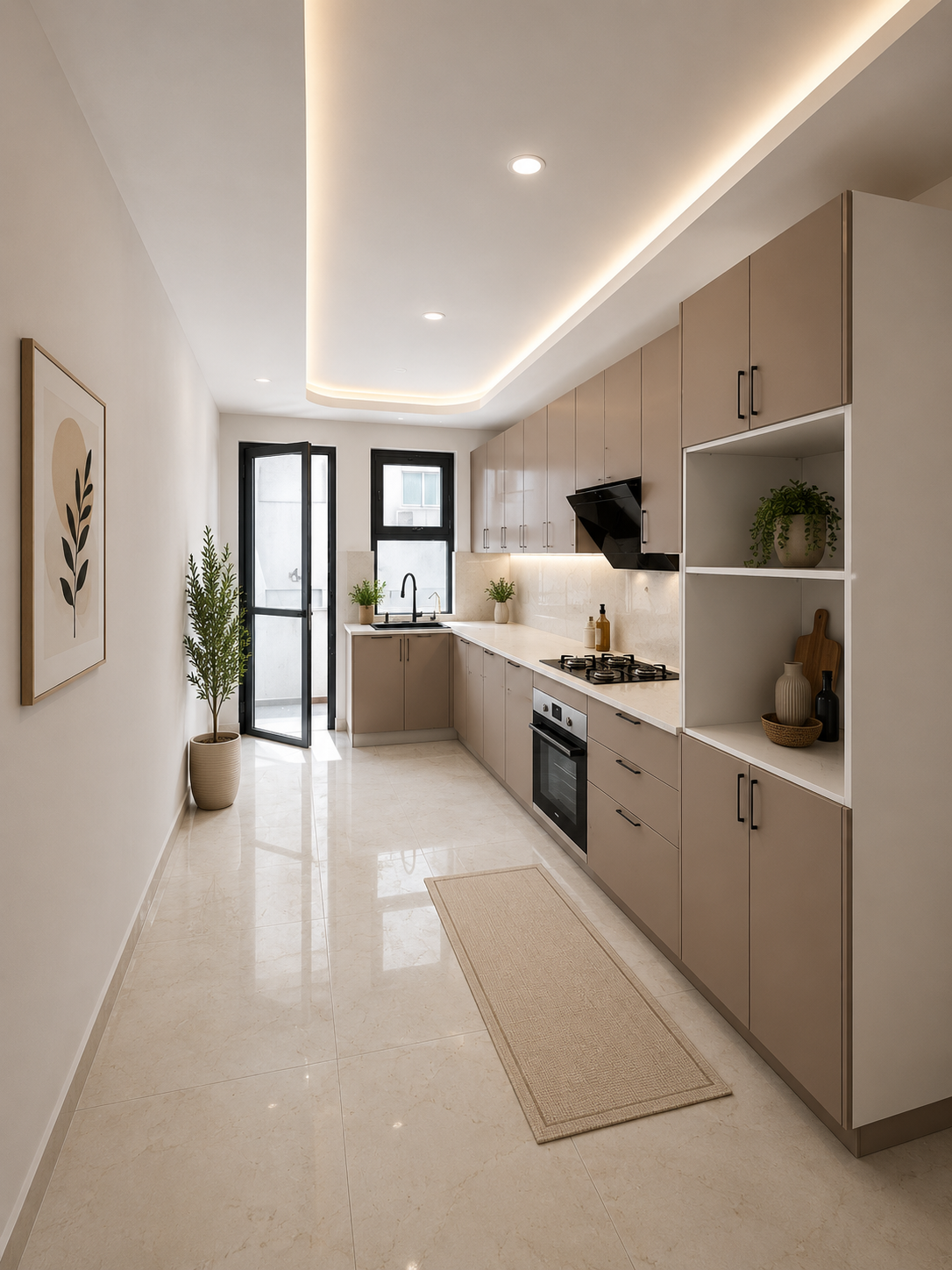 Elaf Sky View Evogloss fitted kitchen