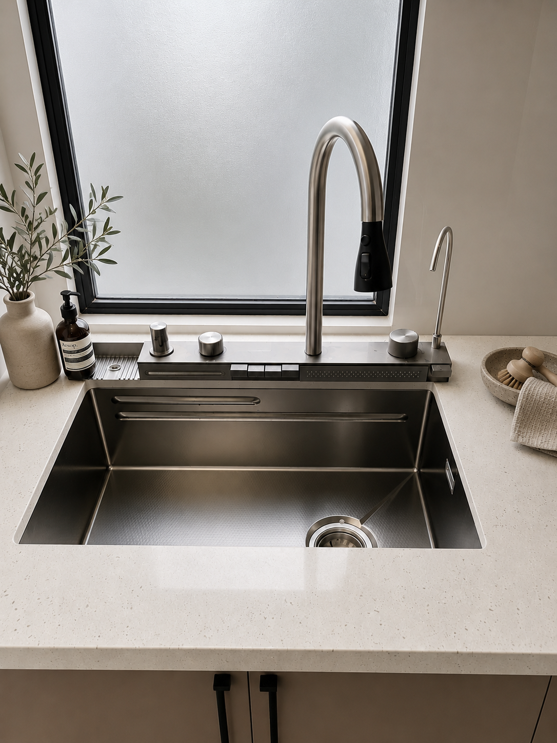 Elaf Sky View — undermount black stainless steel sink